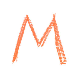 Single hand drawn letter isolated