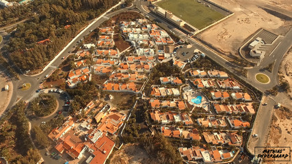 Ariel photo of fuerteventura and hotel-resort.