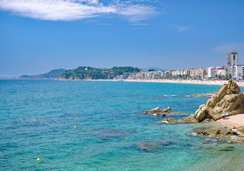 der beliebte Badeort lloret de Mar an der Costa Brava,Katalonien,Spanien