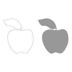 Apple  the grey color icon .