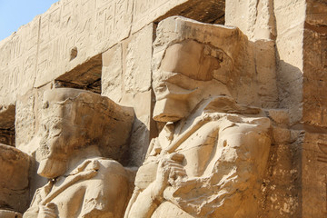 Karnak temple of Luxor, Egypt. This was the largest temple complex of Amun-Re God in ancient Thebes town.