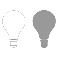 Bulb  the grey color icon .