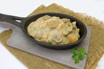 poulet aux champignons