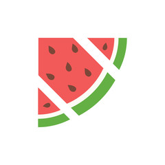 Vector watermelon background with seeds.