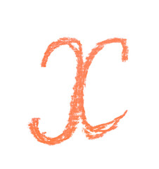 Single hand drawn letter isolated