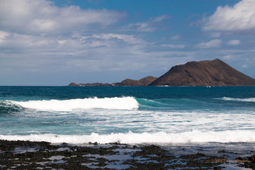Fototapeta na wymiar Insel Lobos bei Fuerteventura den Kanarischen Inseln