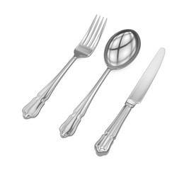 Spoon, Knife, and Fork Isolated