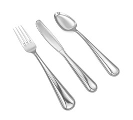 Spoon, Knife, and Fork Isolated