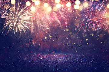 abstract holiday firework background.