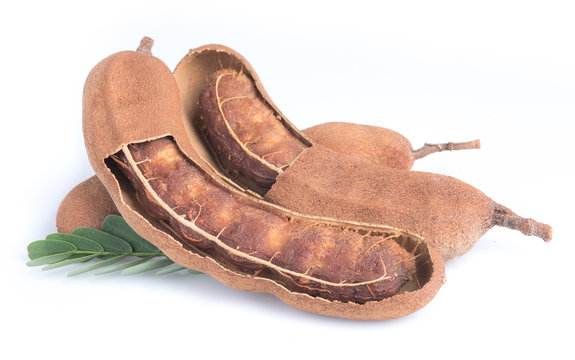 Tamarind isolated on the white background.