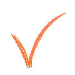 Hand drawn yes tick mark sign