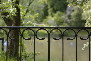 Iron fence close-up