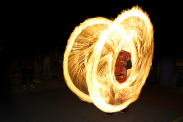 Fire spinning - firedancer