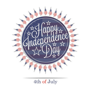 Happy Independence Day lettering