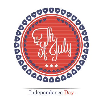 Fourth of july lettering