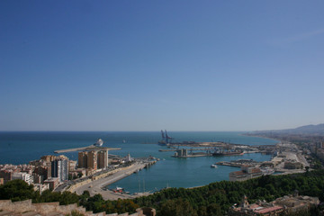 Fototapeta na wymiar Malaga Cityscape - Arena