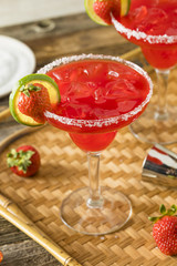 Homemade Iced Starwberry Margarita