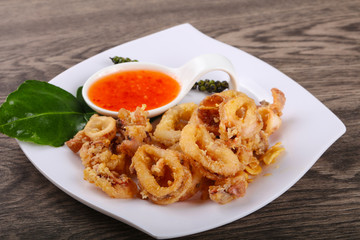 Fried squid rings