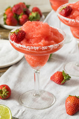 Homemade Red Frozen Strawberry Margarita