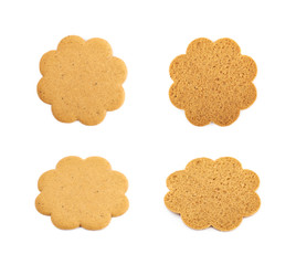 Single gingerbread cookie isolated