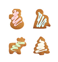 Figure shaped gingerbread isolated
