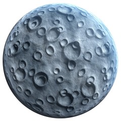 Moon isolated on white background