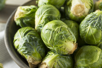 Fototapeta premium Raw Organic Green Brussel Sprouts
