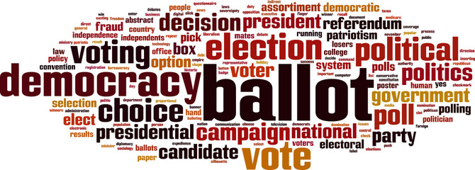 Obraz premium Ballot word cloud
