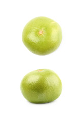 Single sweet grapefruit isolated