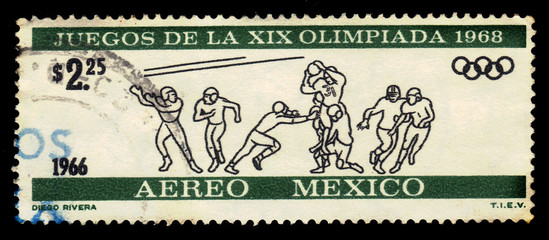 players in rugby, olympic games in Mexico, 1968