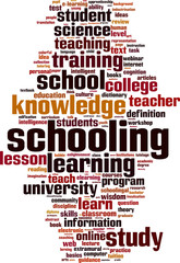 Schooling word cloud