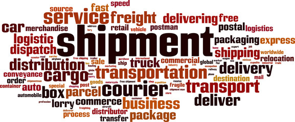 Shipment word cloud