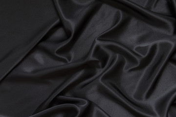 Black silk fabric background