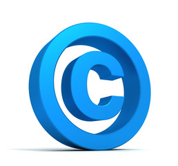copyright symbol concept  3d illustration
