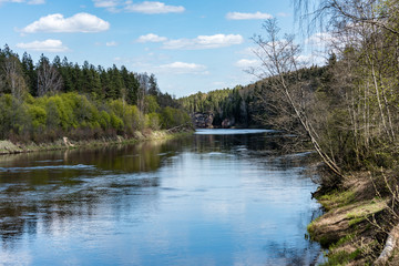 Fototapeta na wymiar summer landscape of river