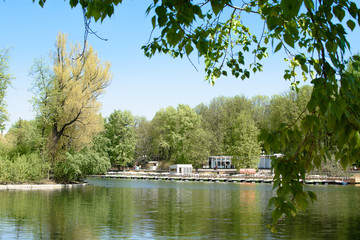 Country park with a beautiful landscape and a lake