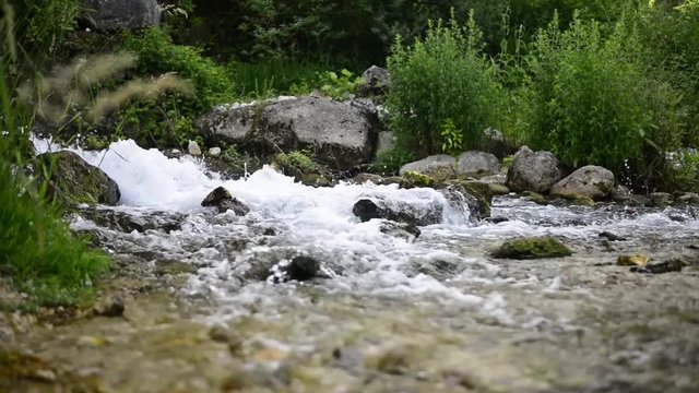 L'acqua in movimento, torrente d'acqua del fiume Astico