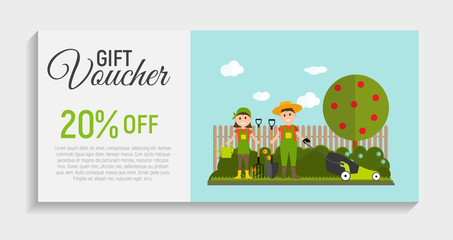 Gift Voucher Template Background. Vector Iillustration