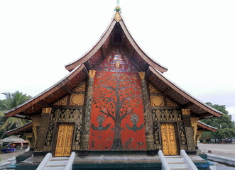 Mai Thong-Tree of life mosaic. Wat Xieng Thong-Luang Prabang-Laos. 4487