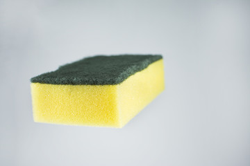 Household cleaning sponge for cleaning. Sponge isolated on white background. 