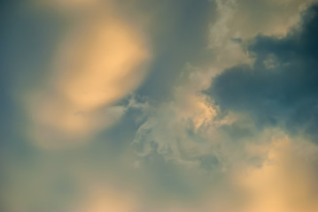 sky with evening clouds