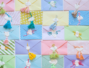 mail envelope and letter sealed with wax seal stamp
