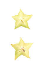 Obraz premium Single slice of carambola fruit