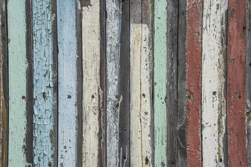 multicolored old planks
