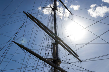 mast of an old sailing ship