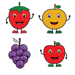 Cute Fruit Vector