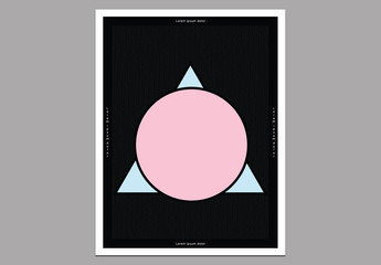 Pink and Blue Geometric Accent Poster Layout