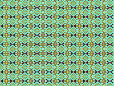 Diamonds and Squiggly Lines Background Pattern