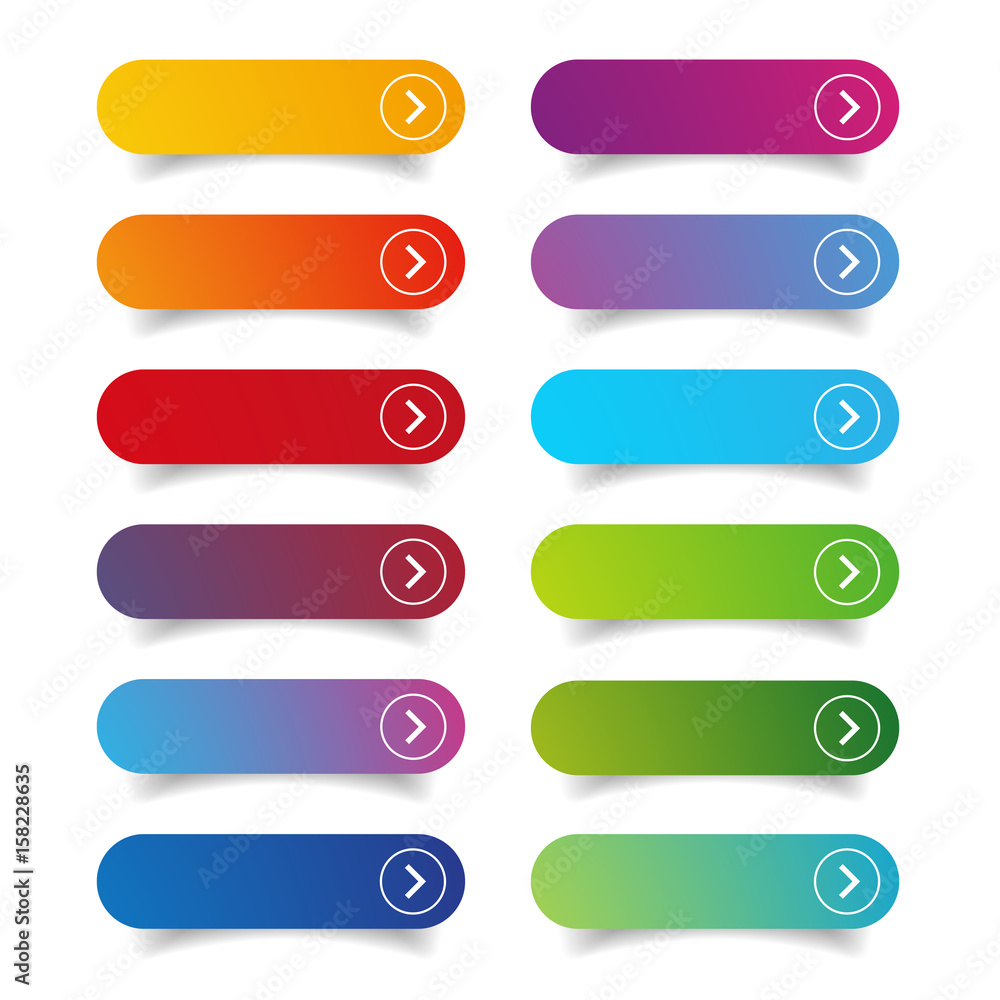 Poster empty web button set vector