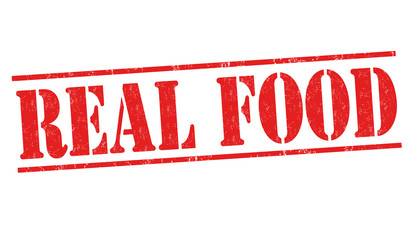 Real food sign or stamp
